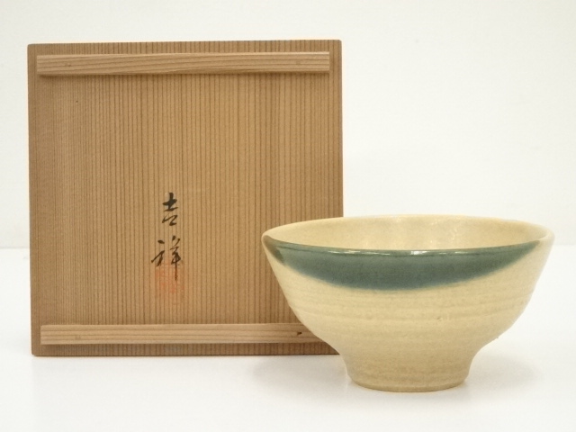 JAPANESE TEA CEREMONY / TEA CHAWAN / KISETO GLAZE / ARTISAN WORK